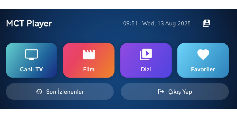 MCTPlayer Oynatıcı Ekranı